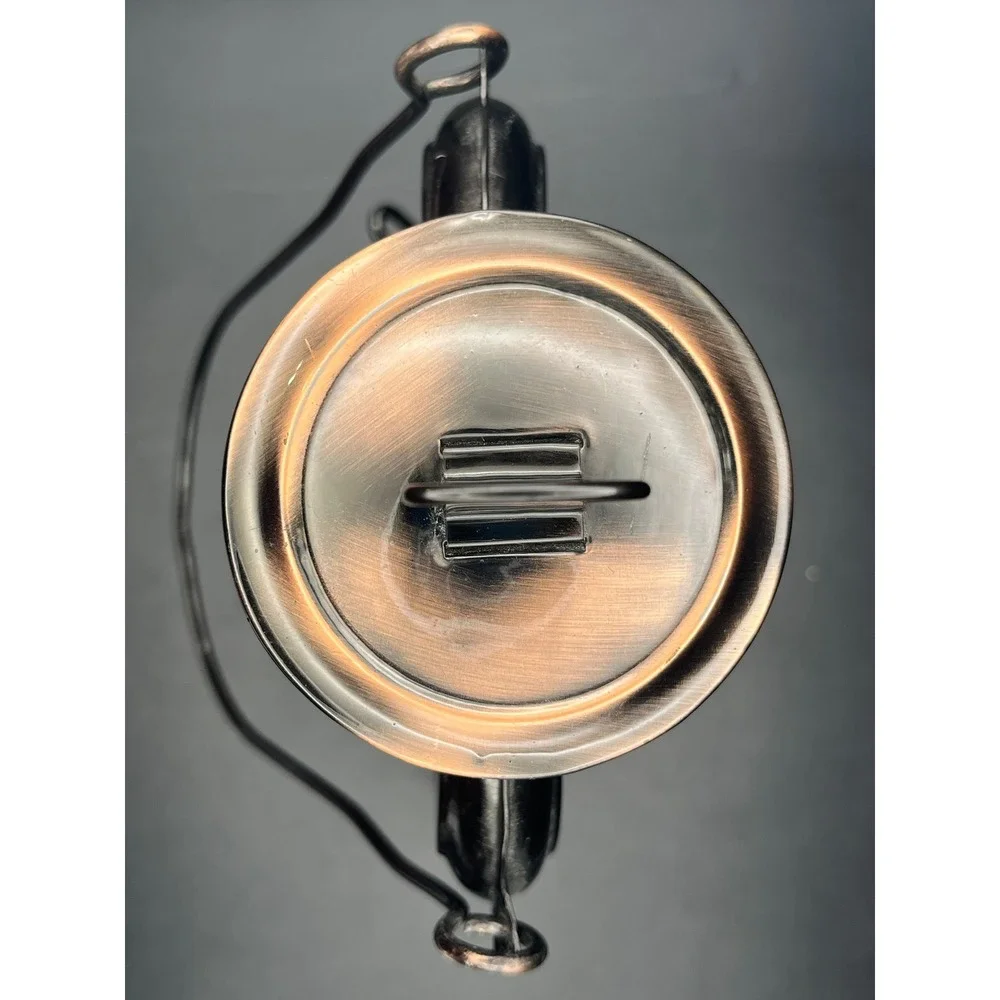 Vintage-Style LED Lantern Copper Finish Battery Operated‎ Camping Dimmer Knob